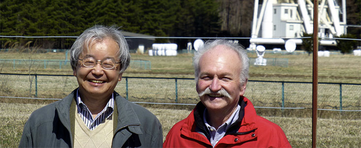 Norio Kaifu and Thierry Montmerle at the Nobeyama Radio Observatory