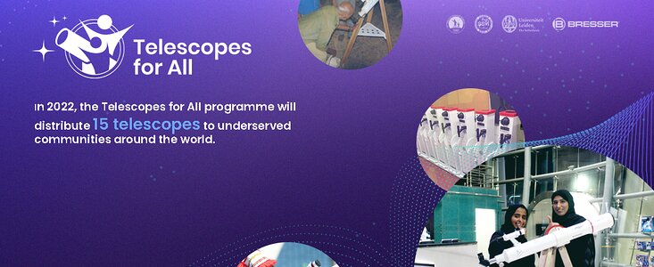 Telescopes for All 2022 banner