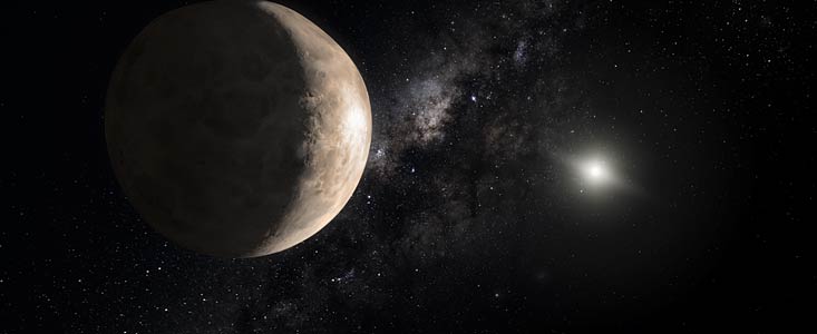Illustration of the dwarf planet Makemake
