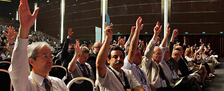 Voting during the XXVIIIth IAU General Assembly