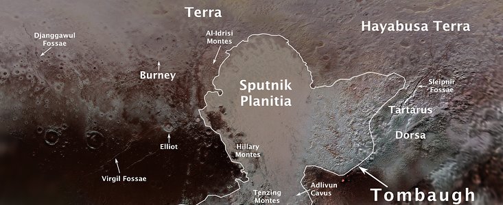 Names of surface features on Pluto