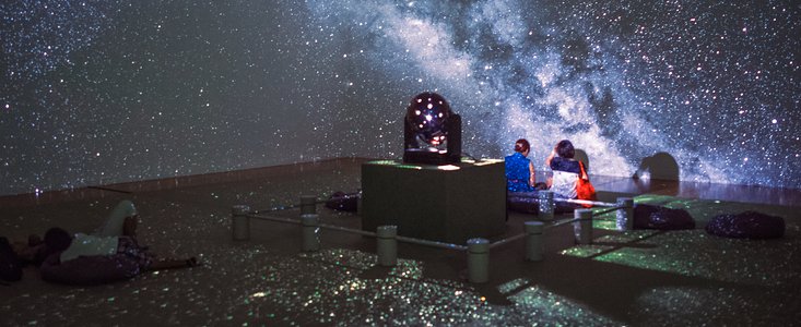 Enjoying a simulated night sky