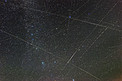 Satellite tracks over Germany 2018