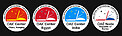 Mosaic of the four logos of the new Office of Astronomy for Education Branches