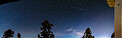 Trail left by BlueWalker 3 over Observatorio Astronomico Nacional, San Pedro Martir, Mexico.