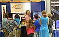 Visitors to the MESATech stand at the IAU XXIX General Assembly